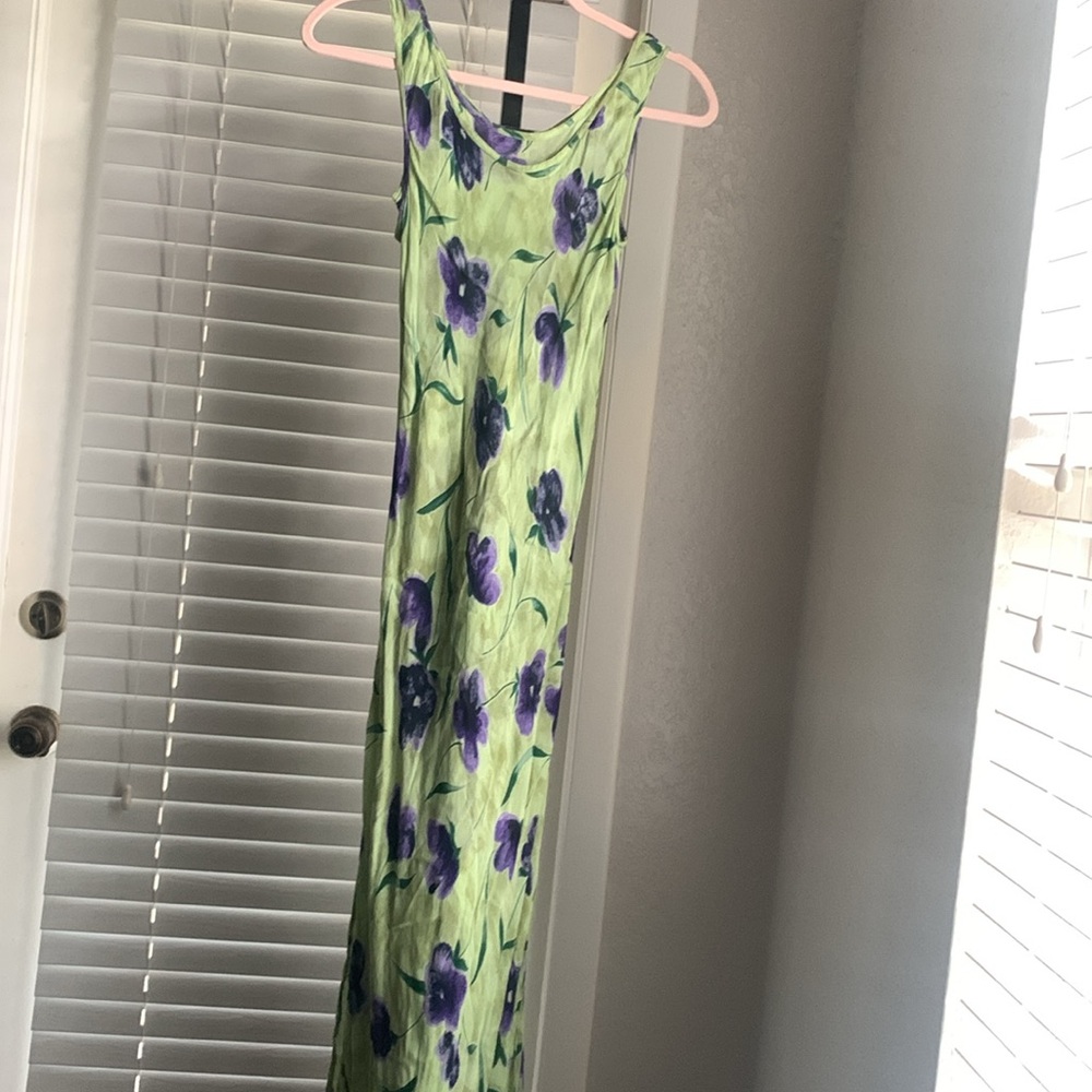 Y2k vintage Reflections fairy feminine sleeveless whimsical floral maxi dress - Picture 5 of 6